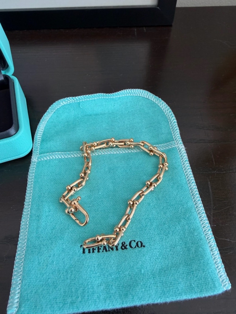 Small Tiffany Link Bracelet- Rose Gold